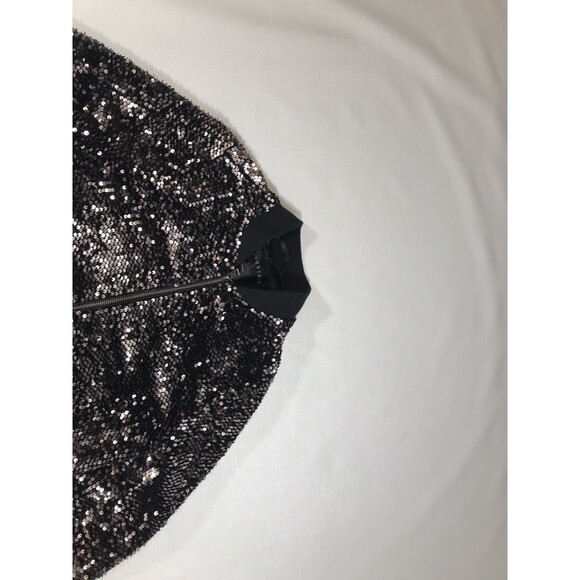 Aeropostale Sequins Jacket Zip Black Collar/Cuffs Size Medium - Picture 3 of 8